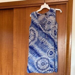 Apt. 9 Blue and White Tie-Dye Mini Dress